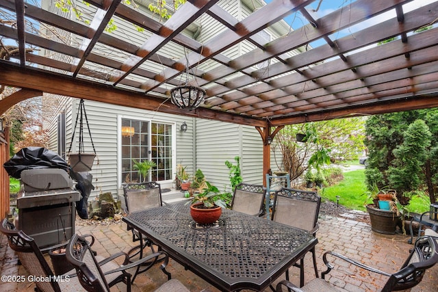 view of patio with outdoor dining area