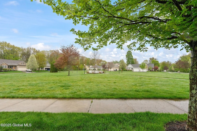 view of grassy yard