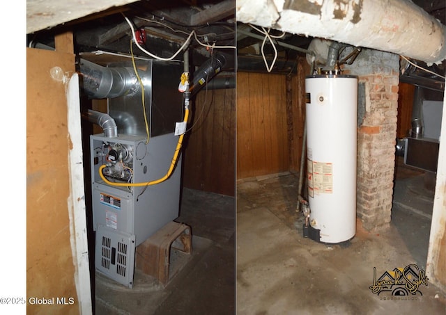 utilities featuring gas water heater
