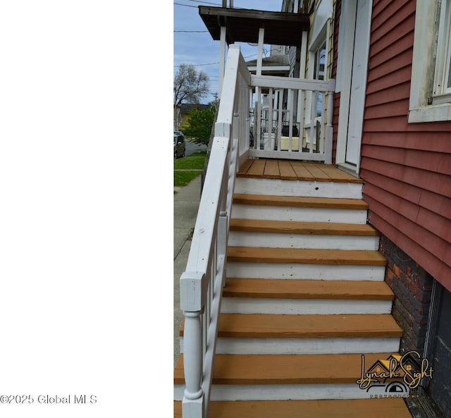 view of stairs