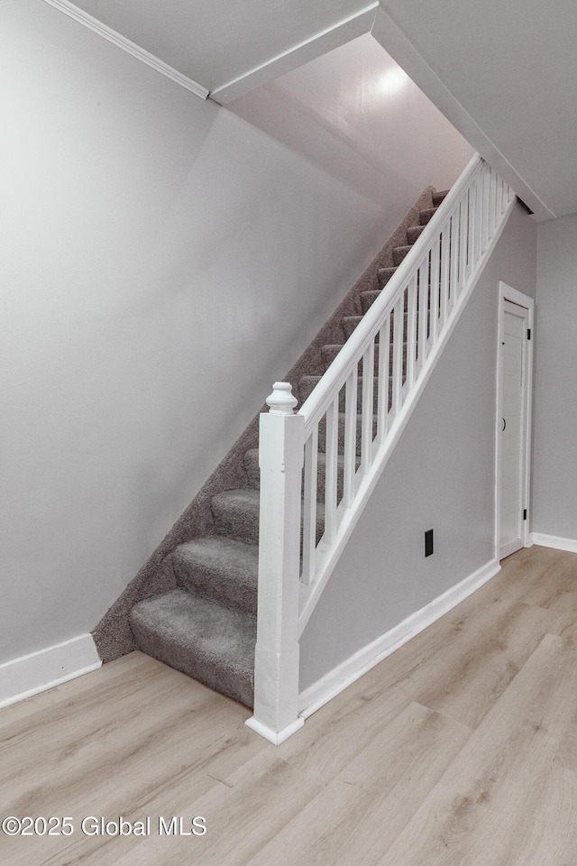 37 Nelson Ave, Rensselaer, NY 12144 - stairway featuring wood finished floors and baseboards