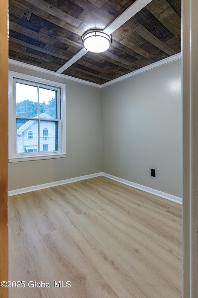 37 Nelson Ave, Rensselaer, NY 12144 - empty room featuring wooden ceiling, wood finished floors, and baseboards