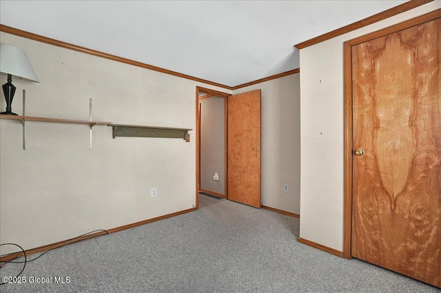 23 Hilton Dr, Moreau, NY 12803 - unfurnished bedroom with carpet floors, crown molding, and baseboards