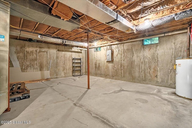 23 Hilton Dr, Moreau, NY 12803 - basement featuring water heater and electric panel