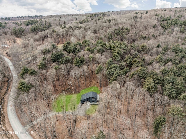 829 Jefferson Rd, Nassau, NY 12123 - drone / aerial view featuring a wooded view