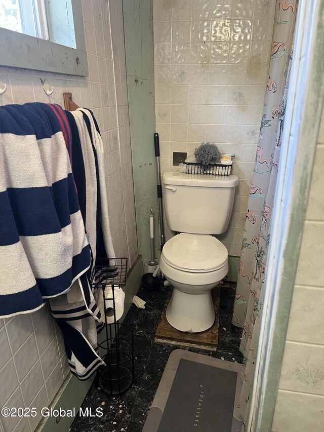 10 Valley View Ln, Moriah, NY 12956 - bathroom with tile walls and toilet