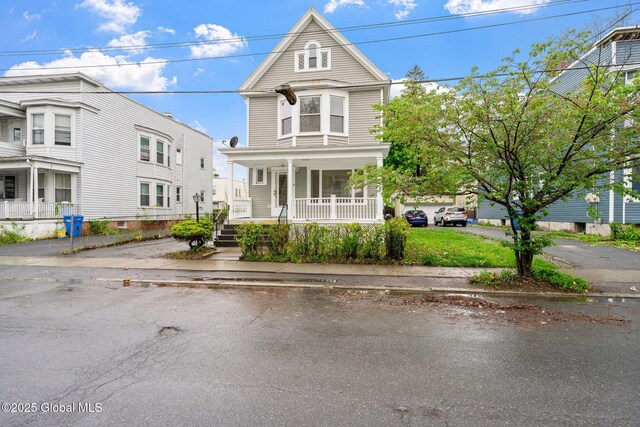 18 Bertha St, Albany, NY 12209 - view of front of house featuring covered porch