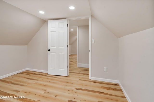 18 Bertha St, Albany, NY 12209 - bonus room featuring lofted ceiling, recessed lighting, and light wood-style floors