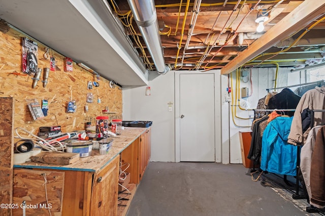 3550 Boyhaven Rd, Middle Grove, NY 12850 - unfinished basement featuring a workshop area