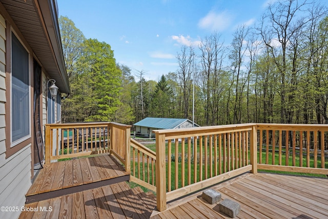 3550 Boyhaven Rd, Middle Grove, NY 12850 - deck with a yard