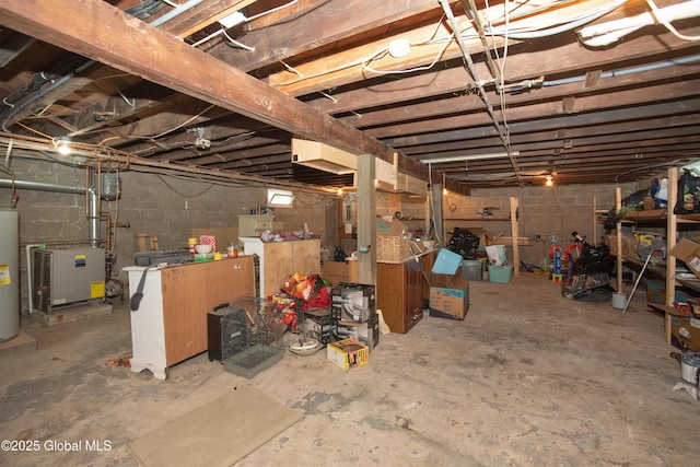 975 Riverview Rd, Schenectady, NY 12309 - unfinished basement with electric water heater