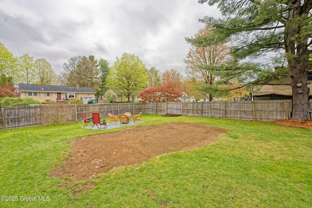 20 Limerick Ln, Ballston Spa, NY 12020 - view of yard with a fire pit and a patio area