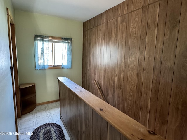 113 Forest Ave, Caroga, NY 12032 - hallway with light floors and an upstairs landing