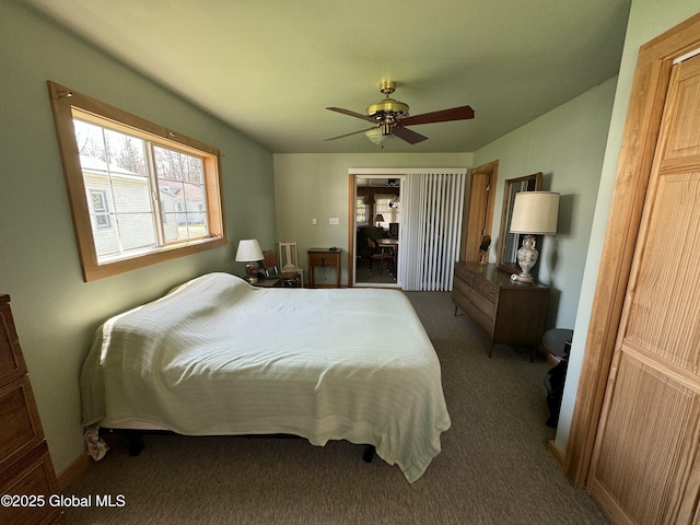 113 Forest Ave, Caroga, NY 12032 - bedroom featuring ceiling fan and carpet