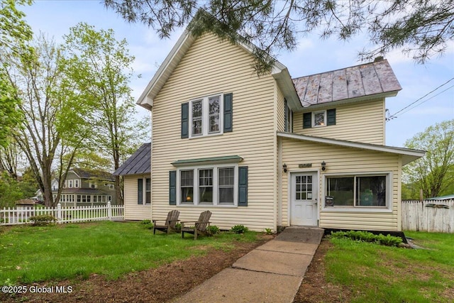 209 Lake Ave, Lake Luzerne, NY 12846 - back of house with metal roof and a standing seam roof
