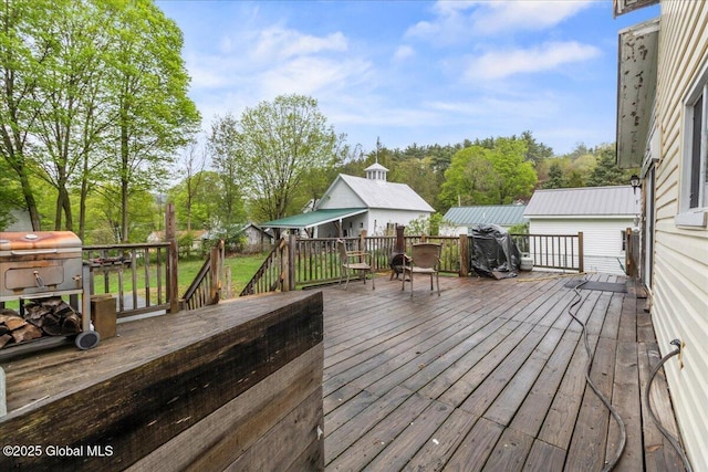 209 Lake Ave, Lake Luzerne, NY 12846 - view of wooden deck