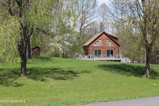 127 Fording Rd, Esperance, NY 12066 - view of yard with a deck
