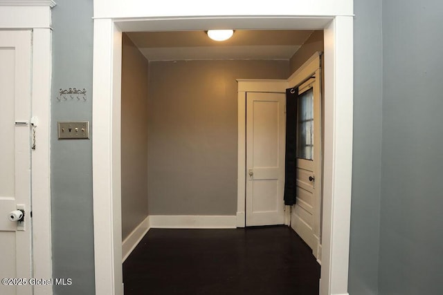 corridor with baseboards
