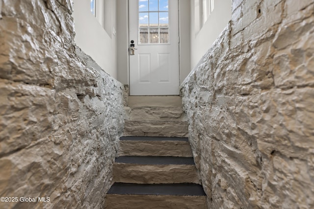 view of stairway