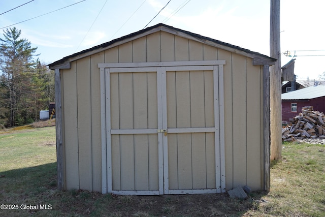 view of shed