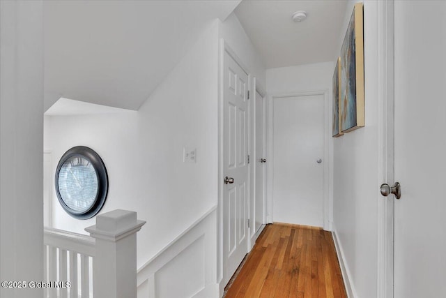 hallway featuring wood finished floors