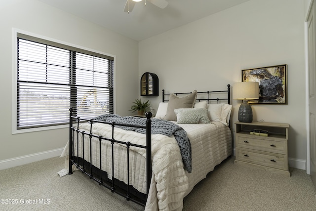 7 Magnolia Dr, Halfmoon, NY 12065 - bedroom featuring multiple windows, light carpet, baseboards, and ceiling fan