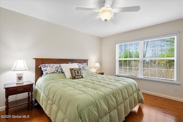 51 Treasures Pl, Queensbury, NY 12804 - bedroom featuring baseboards, a ceiling fan, and wood finished floors