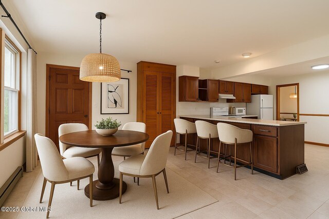 27 Patricia Ln, Saratoga Springs, Inside, NY 12866 - dining area with baseboard heating and baseboards