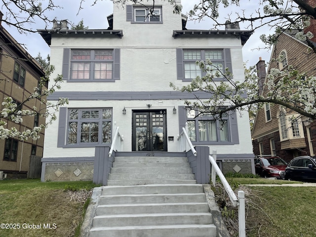 view of front of home with french doors