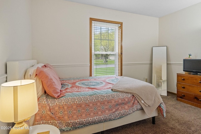 view of carpeted bedroom