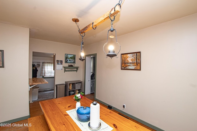 dining room featuring wood finished floors