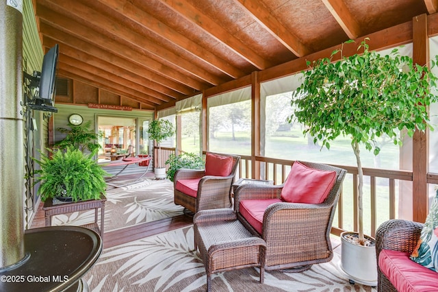 506 Nellis Rd, Palatine, NY 13339 - sunroom / solarium featuring lofted ceiling