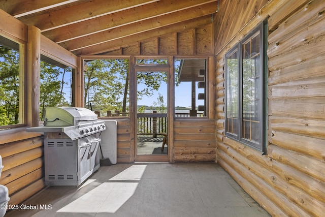 89 Captains Cv, Crown Point, NY 12928 - sunroom featuring vaulted ceiling
