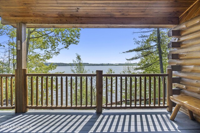 89 Captains Cv, Crown Point, NY 12928 - deck with a water view