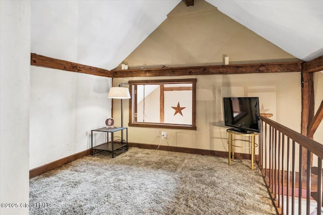 11 Cotton Ct, Bolton, NY 12824 - additional living space featuring lofted ceiling, carpet, and baseboards