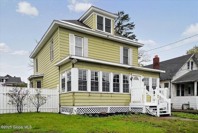 view of rear view of property