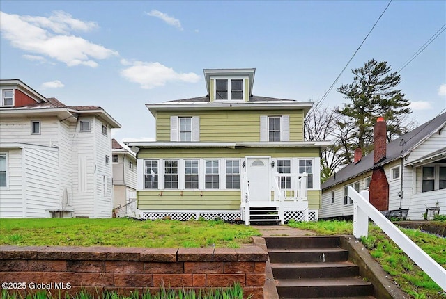 view of rear view of property
