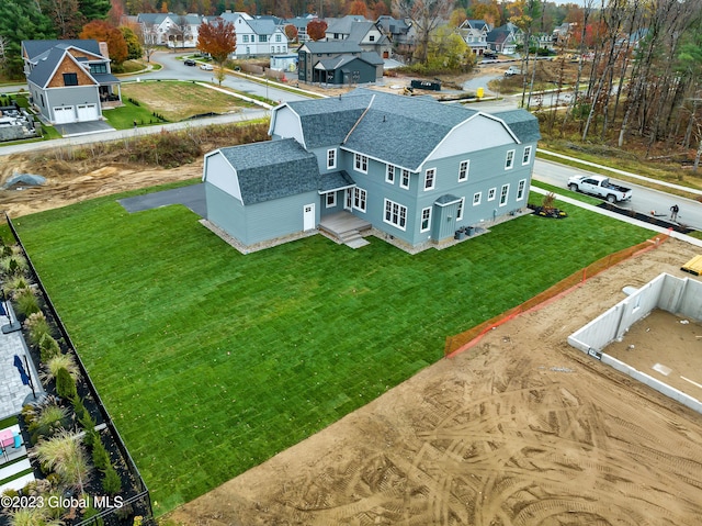 aerial view of residential area