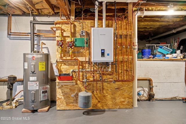 228 Maura Ln, Glenville, NY 12302 - utility room with electric water heater and tankless water heater