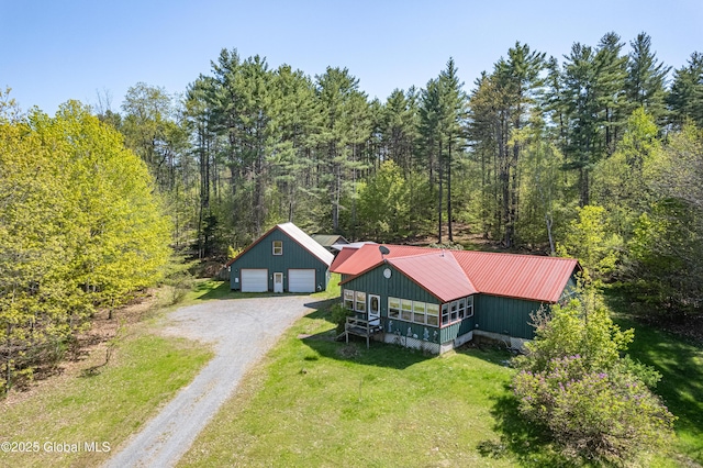 28 Buyce Cross, Thurman, NY 12810 - view from above of property featuring a heavily wooded area