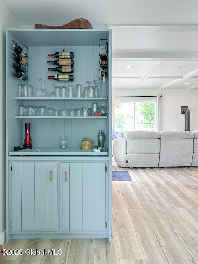 233 Cleverdale Rd, Queensbury, NY 12804 - indoor bar featuring wood finished floors and beamed ceiling