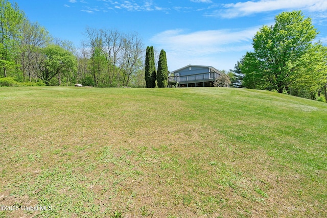 view of grassy yard
