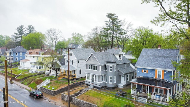 bird's eye view featuring a residential view