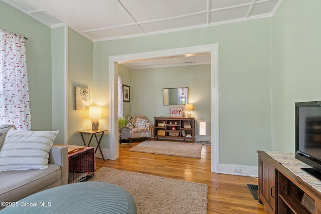 99 Otsego St, Canajoharie, NY 13317 - living area with light wood-style flooring and baseboards