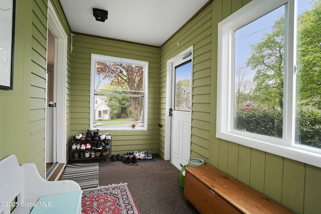 view of sunroom