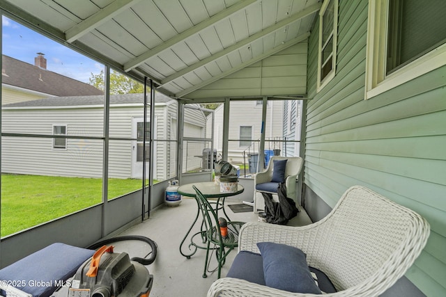 view of sunroom