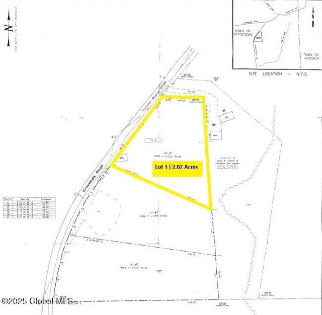 734 Groveside Rd, Pittstown, NY 12028 - map / location with property boundaries highlighted