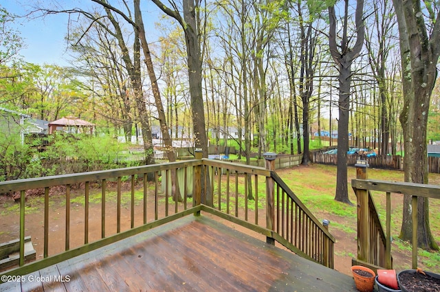 view of wooden deck