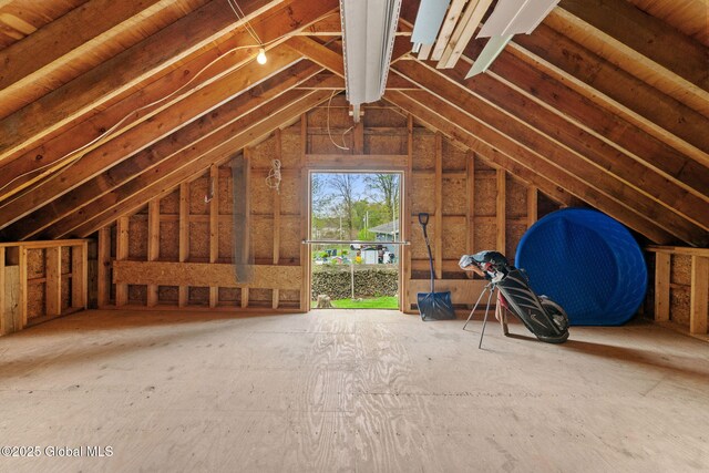 view of attic