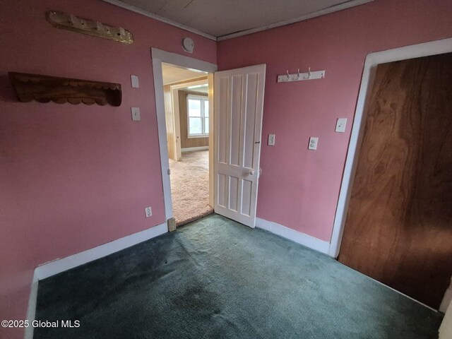 1220 5th Ave, Watervliet, NY 12189 - spare room with carpet, baseboards, and ornamental molding